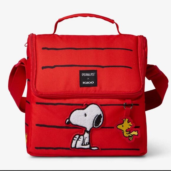 Snoopy House Lunch Bag Pail Insulated Cooler Peanuts x Igloo 16 Can NWT - Picture 2 of 12